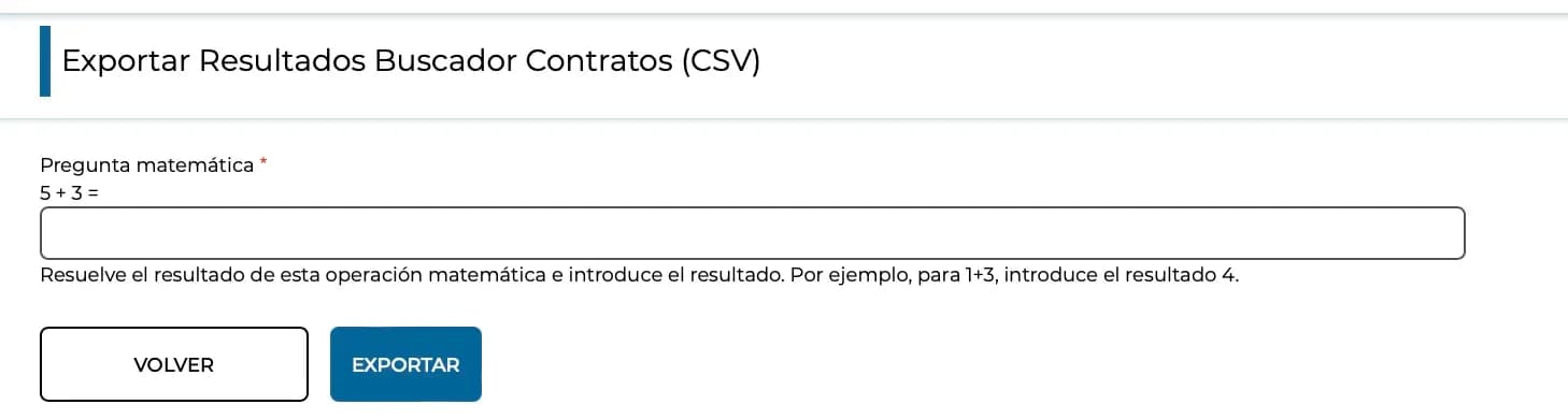 Captcha en el portal de contratos de la Comunidad de Madrid
